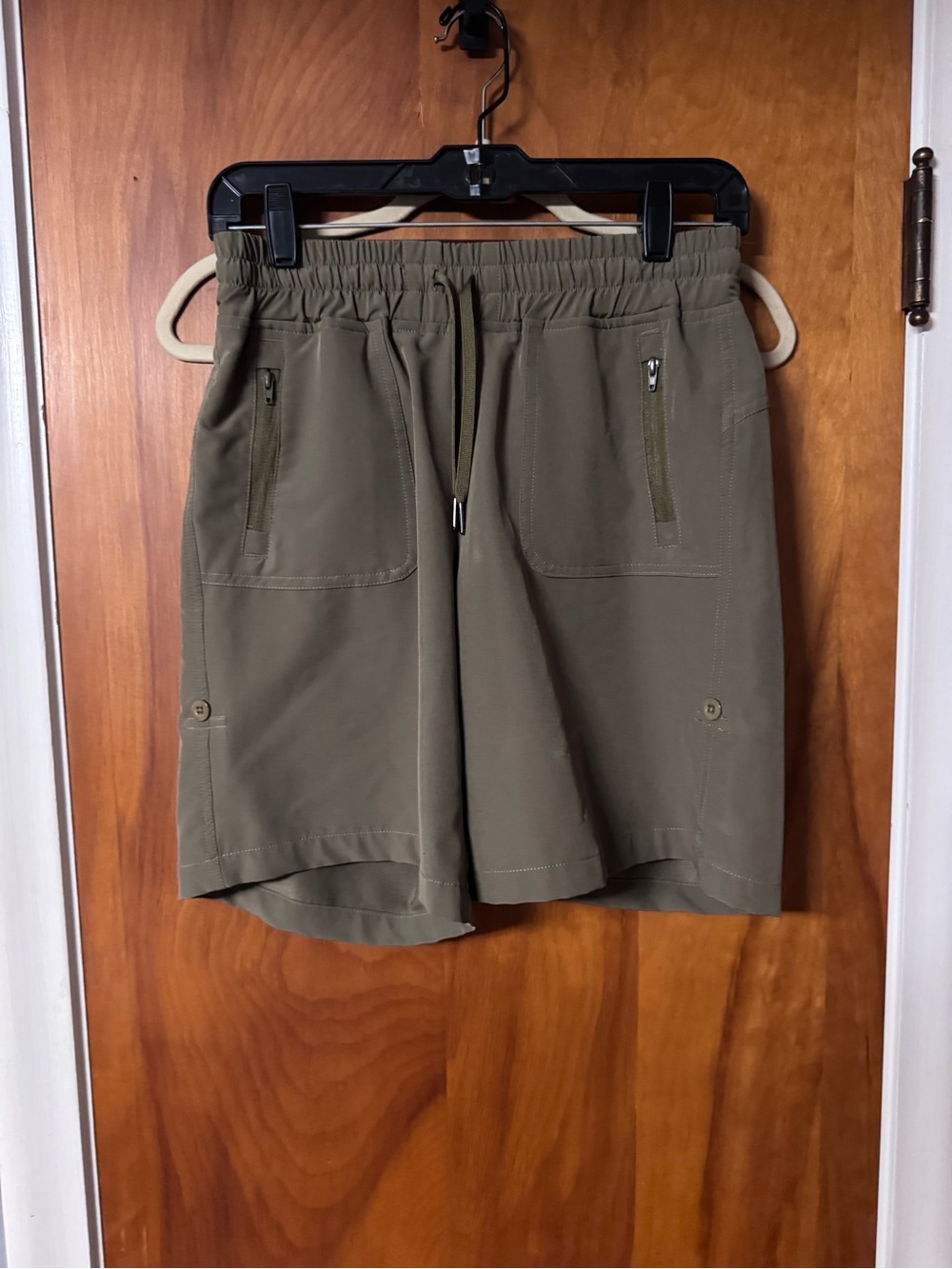 Women's Olive Green Drawstring Bermudas